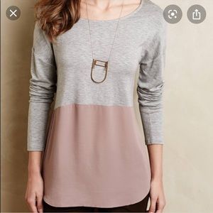 Anthropologie Meadow Rue Colorblock long sleeve